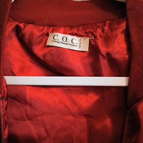 COC Womens Burgundy Light Weight Jacket, 1XL, New - Picture 2 of 6